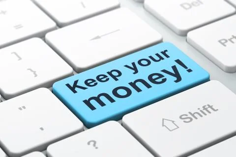 Finance concept: Keep Your Money! on computer keyboard background Illustrazione stock