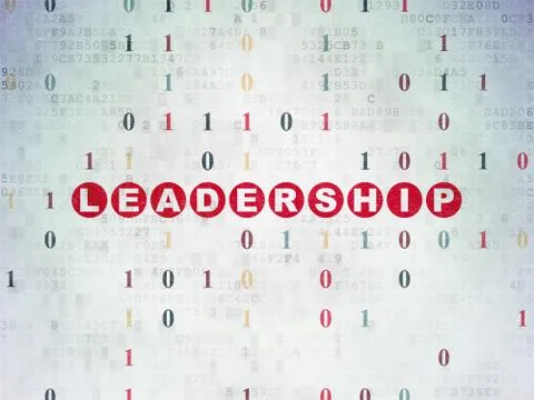 Finance concept: Leadership on Digital Data Paper background Stock Illustration