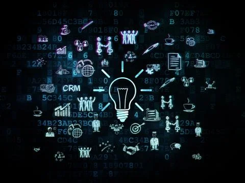 Finance concept: Light Bulb on Digital background 库存插图