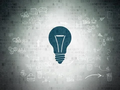 Finance concept: Light Bulb on Digital Paper background Stockillustratie