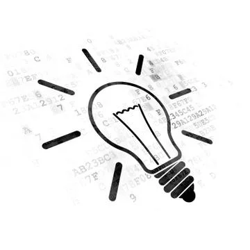 Finance concept: Light Bulb on Digital background Stock-Illustration