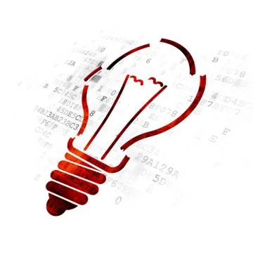 Finance concept: Light Bulb on Digital background Stockillustratie