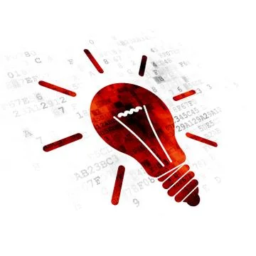 Finance concept: Light Bulb on Digital background Иллюстрация