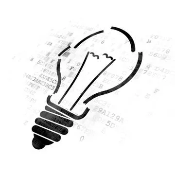 Finance concept: Light Bulb on Digital background Иллюстрация