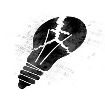 Finance concept: Light Bulb on Digital background Stock Illustration