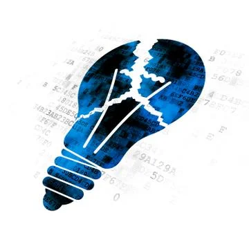 Finance concept: Light Bulb on Digital background Stock Illustration