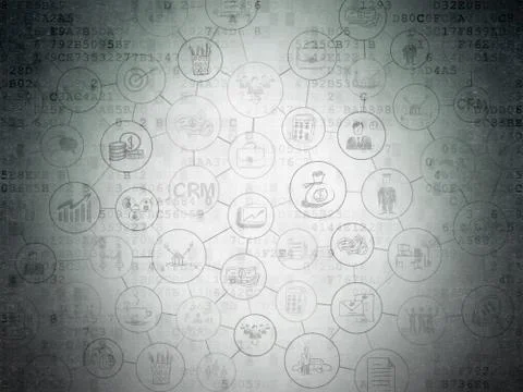 Finance concept: Light Bulb on Digital Data Paper background Illustrazione stock