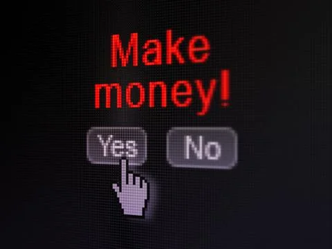 Finance concept: Make Money! on digital computer screen 库存插图