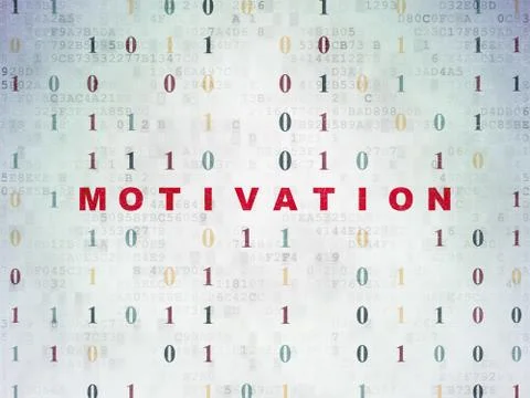 Finance concept: Motivation on Digital Data Paper background イラスト素材