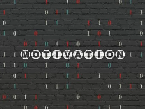 Finance concept: Motivation on wall background Stock Illustration