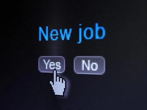 Finance concept: New Job on digital computer screen Stock Illustration