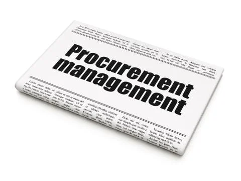 Finance concept: newspaper headline Procurement Management Stock Illustration