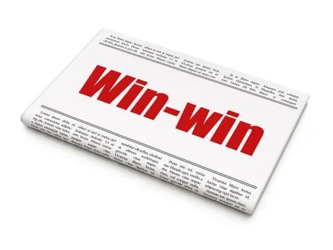 Finance concept: newspaper headline Win-Win Stock Illustration
