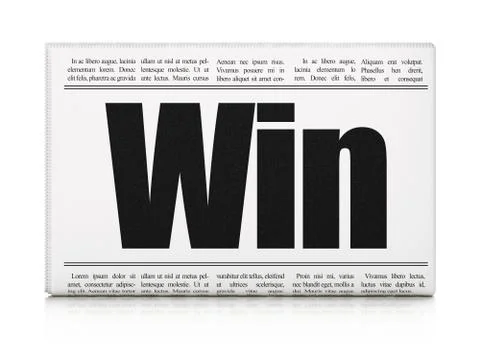 Finance concept: newspaper headline Win Stockillustratie