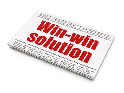 Finance concept: newspaper headline Win-win Solution Stock Illustration