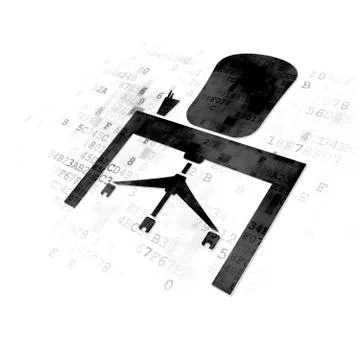 Finance concept: Office on Digital background Stock Illustration
