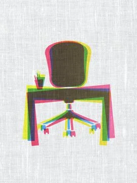 Finance concept: Office on fabric texture background Stock Illustration