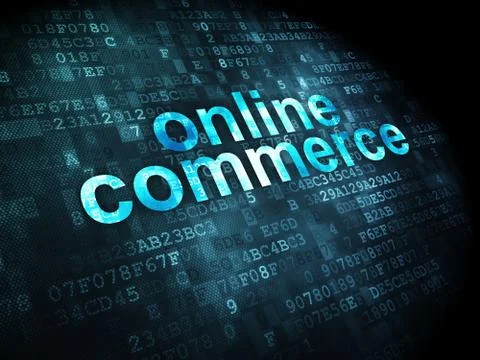Finance concept: Online Commerce on digital background Stock Illustration