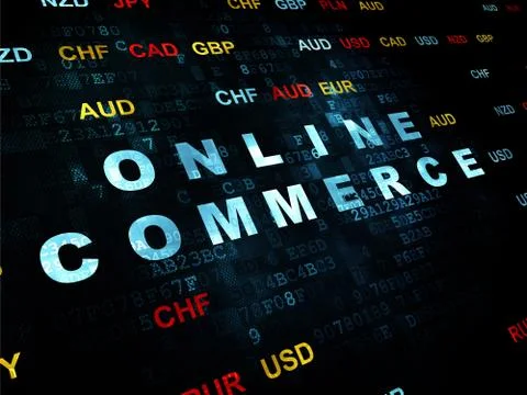 Finance concept: Online Commerce on Digital background Stock Illustration