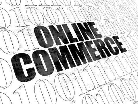 Finance concept: Online Commerce on Digital background Stock Illustration