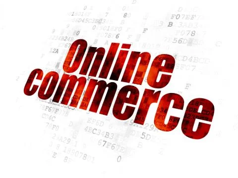 Finance concept: Online Commerce on Digital background Stock Illustration