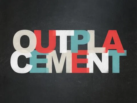 Finance concept: Outplacement on School Board background イラスト素材