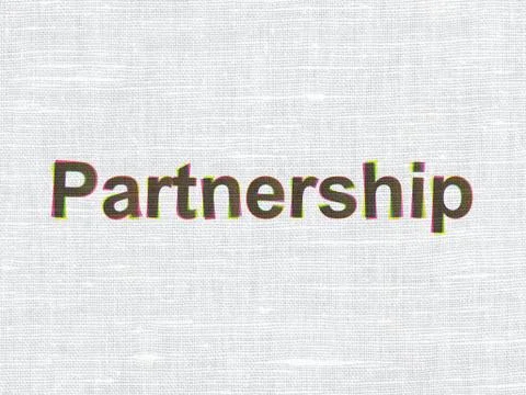 Finance concept: Partnership on fabric texture background Stock Illustration