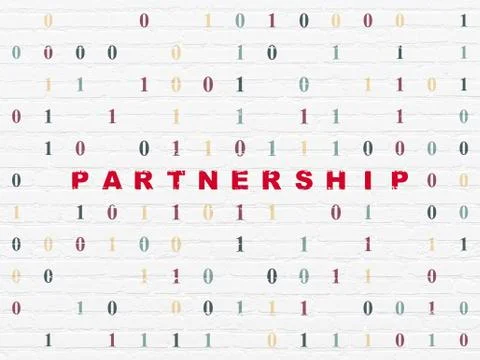 Finance concept: Partnership on wall background イラスト素材