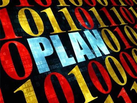 Finance concept: Plan on Digital background Stock Illustration