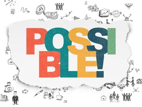 Finance concept: Possible! on Torn Paper background Stock Illustration
