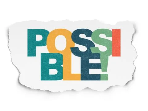 Finance concept: Possible! on Torn Paper background Ilustração Stock