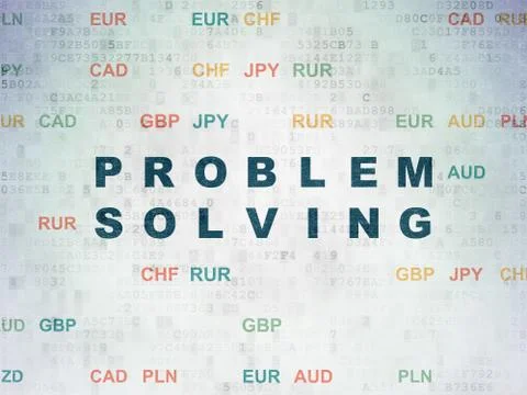 Finance concept: Problem Solving on Digital Paper background Stock Illustration
