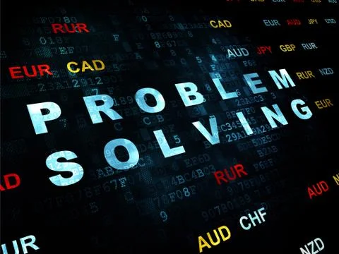 Finance concept: Problem Solving on Digital background Stock Illustration