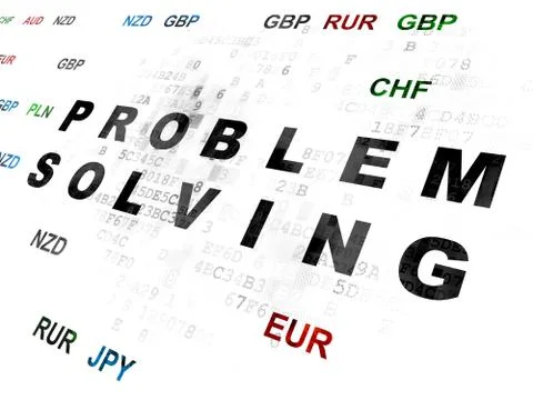 Finance concept: Problem Solving on Digital background Illustrazione stock
