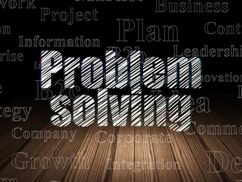 Finance concept: Problem Solving in grunge dark room 스톡 일러스트