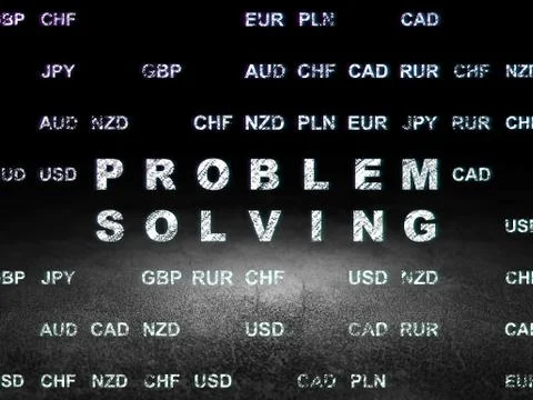 Finance concept: Problem Solving in grunge dark room 스톡 일러스트