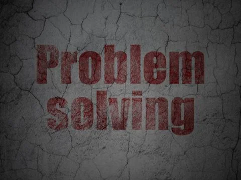 Finance concept: Problem Solving on grunge wall background Illustrazione stock