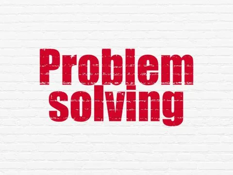 Finance concept: Problem Solving on wall background Illustrazione stock