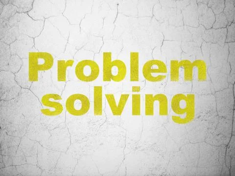 Finance concept: Problem Solving on wall background Stock Illustration