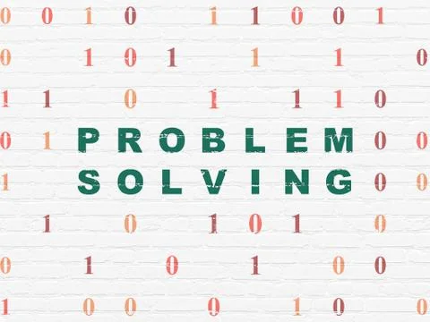 Finance concept: Problem Solving on wall background Stock Illustration