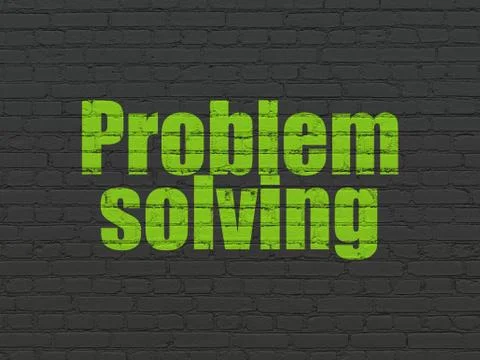 Finance concept: Problem Solving on wall background 스톡 일러스트