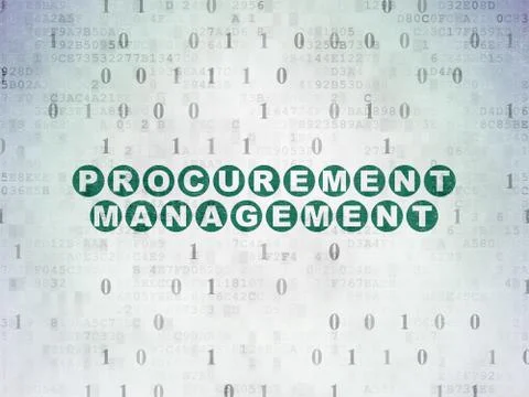 Finance concept: Procurement Management on Digital Paper background Illustrazione stock