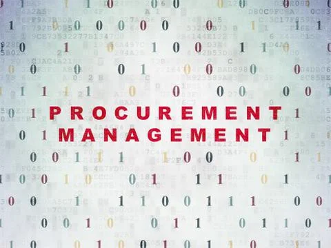 Finance concept: Procurement Management on Digital Paper background Illustrazione stock