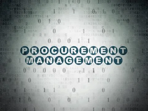 Finance concept: Procurement Management on Digital Data Paper background Illustrazione stock