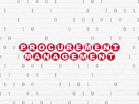 Finance concept: Procurement Management on wall background 스톡 일러스트