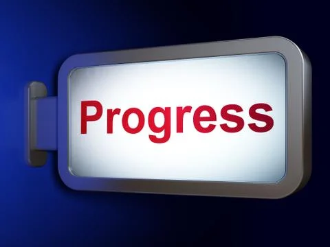 Finance concept: Progress on billboard background Stock Illustration