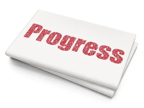 Finance concept: Progress on Blank Newspaper background Stock Illustration