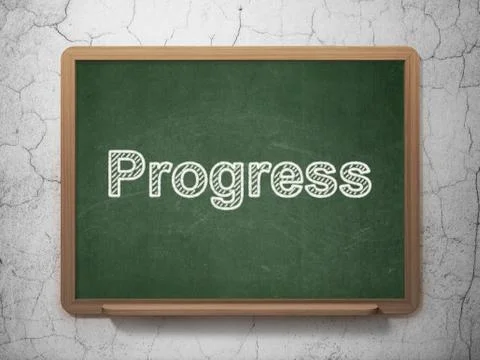 Finance concept: Progress on chalkboard background 스톡 일러스트