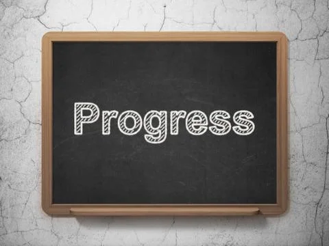 Finance concept: Progress on chalkboard background 스톡 일러스트