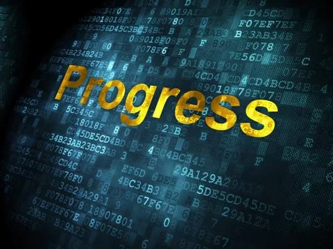 Finance concept: Progress on digital background Illustrazione stock
